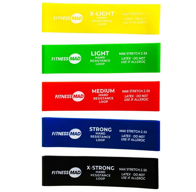 Fitness Mad Hand Resistance Loops Set Of 5-1